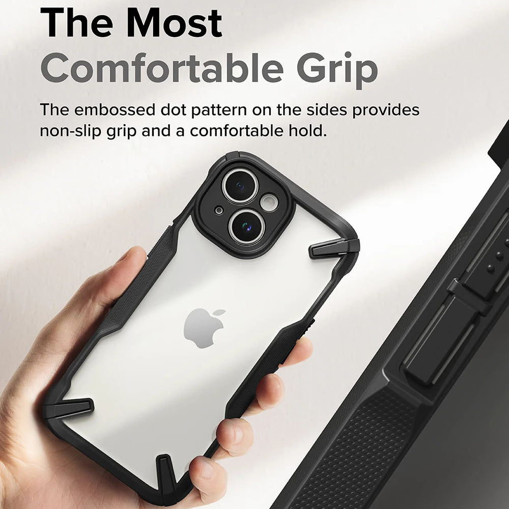 Husa pentru Apple iPhone 15, Ringke, Fusion X, Neagra