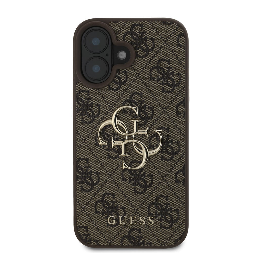Husa pentru Apple iPhone 16, Guess, 4G Big Logo, Maro