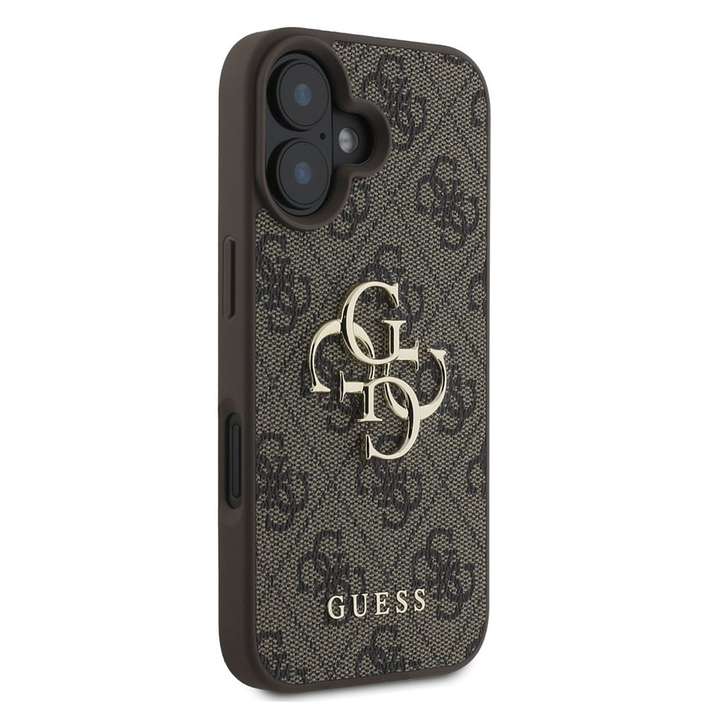Husa pentru Apple iPhone 16, Guess, 4G Big Logo, Maro