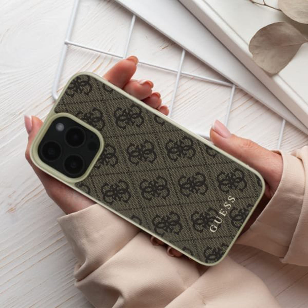 Husa pentru Apple iPhone 16, Guess, 4G Charm, Neagra
