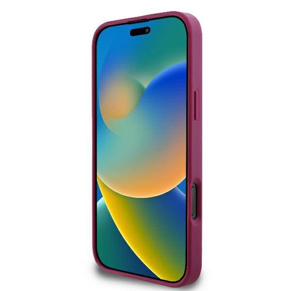Husa pentru Apple iPhone 16, Guess, Fixed Glitter Big 4G, Mov