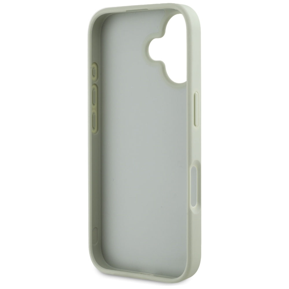 Husa pentru Apple iPhone 16, Guess, Grained Big 4G Logo Small Classic Logo, Verde