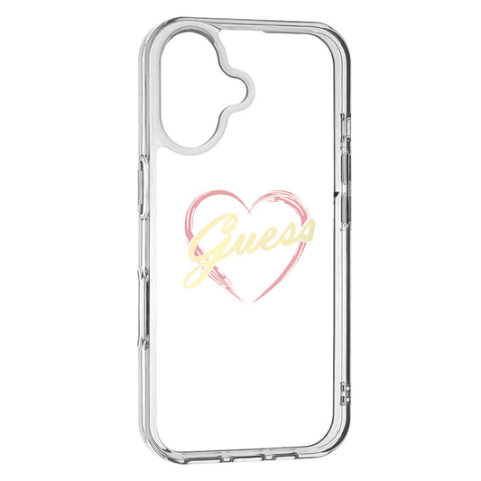 Husa pentru Apple iPhone 16, Guess, IML Heart, Transparenta