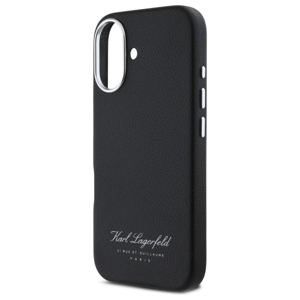 Husa pentru Apple iPhone 16, Karl Lagerfeld, RSG, Neagra