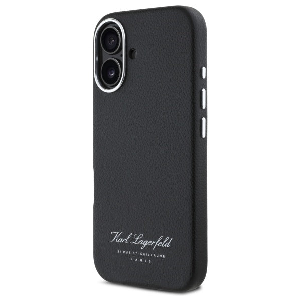 Husa pentru Apple iPhone 16, Karl Lagerfeld, RSG, Neagra