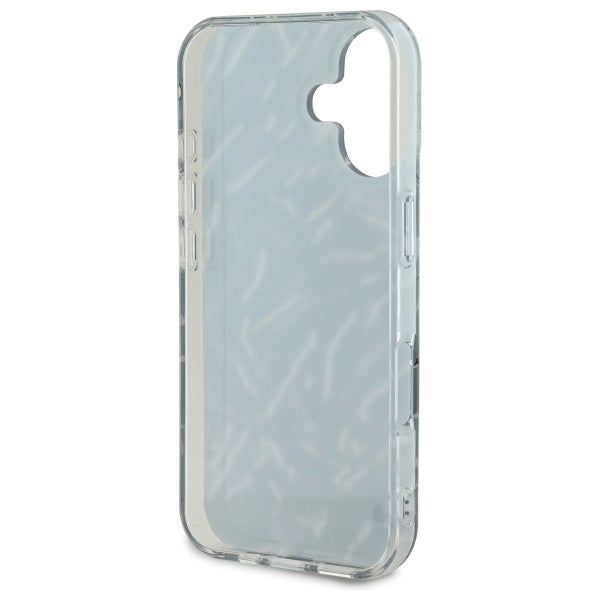 Husa pentru Apple iPhone 16, Karl Lagerfeld, Zebra with Cord Strap, Mov