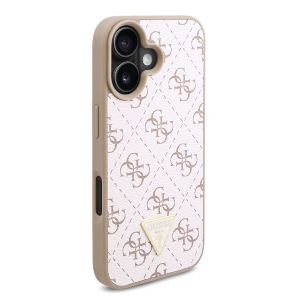 Husa pentru Apple iPhone 16 Plus, Guess, 4G Triangle Logo, Alba