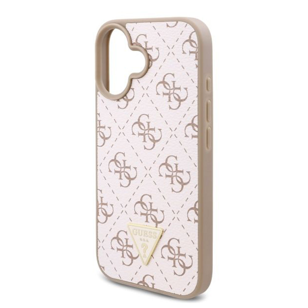 Husa pentru Apple iPhone 16 Plus, Guess, 4G Triangle Logo, Alba