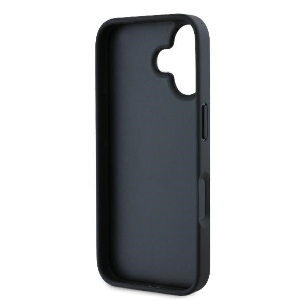 Husa pentru Apple iPhone 16 Plus, Karl Lagerfeld, Monogram Karl & Choupette's Heads, Neagra