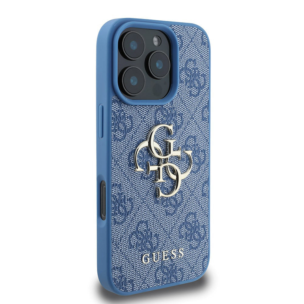 Husa pentru Apple iPhone 16 Pro, Guess, 4G Big Logo, Albastra