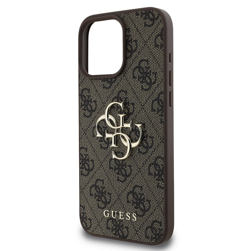 Husa pentru Apple iPhone 16 Pro, Guess, 4G Big Logo, Maro