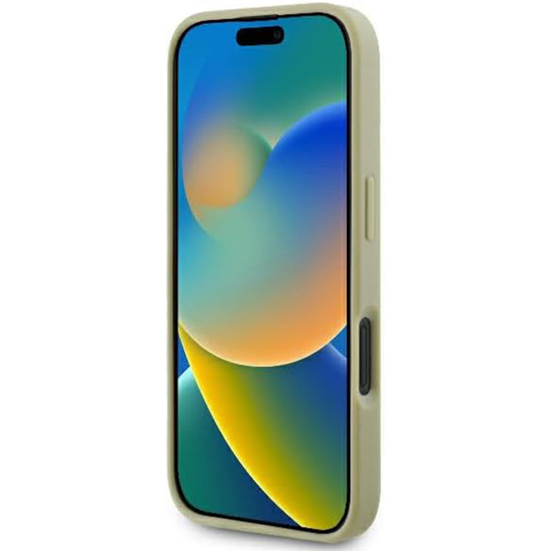 Husa pentru Apple iPhone 16 Pro, Guess, Fixed Glitter Big 4G, Aurie