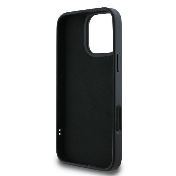 Husa pentru Apple iPhone 16 Pro, Karl Lagerfeld, 3D Rubber Signature, Neagra
