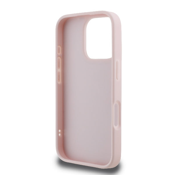Husa pentru Apple iPhone 16 Pro, Karl Lagerfeld, Diagonal Quilted Script, Roz