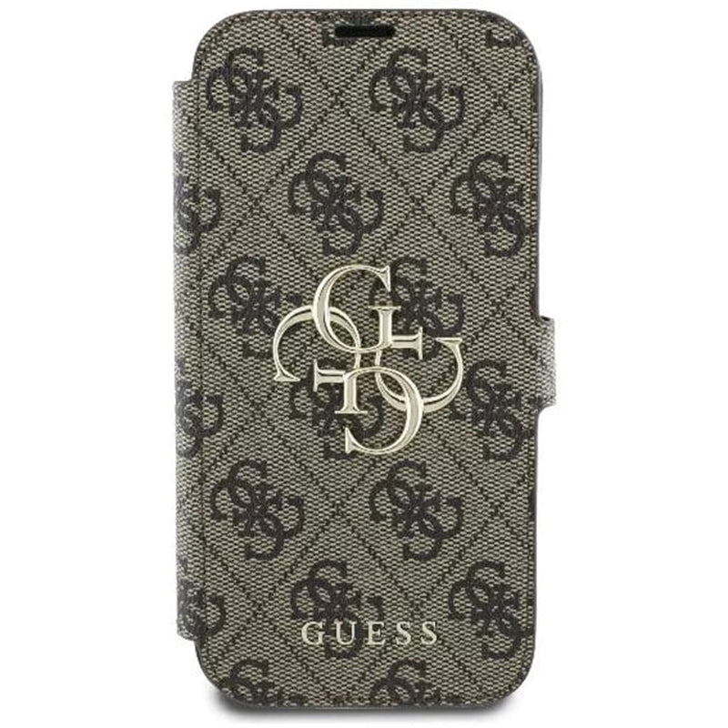 Husa pentru Apple iPhone 16 Pro Max, Guess, 4G Book, Maro