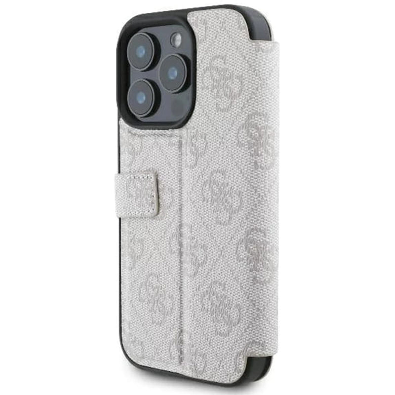 Husa pentru Apple iPhone 16 Pro Max, Guess, 4G Book, Roz