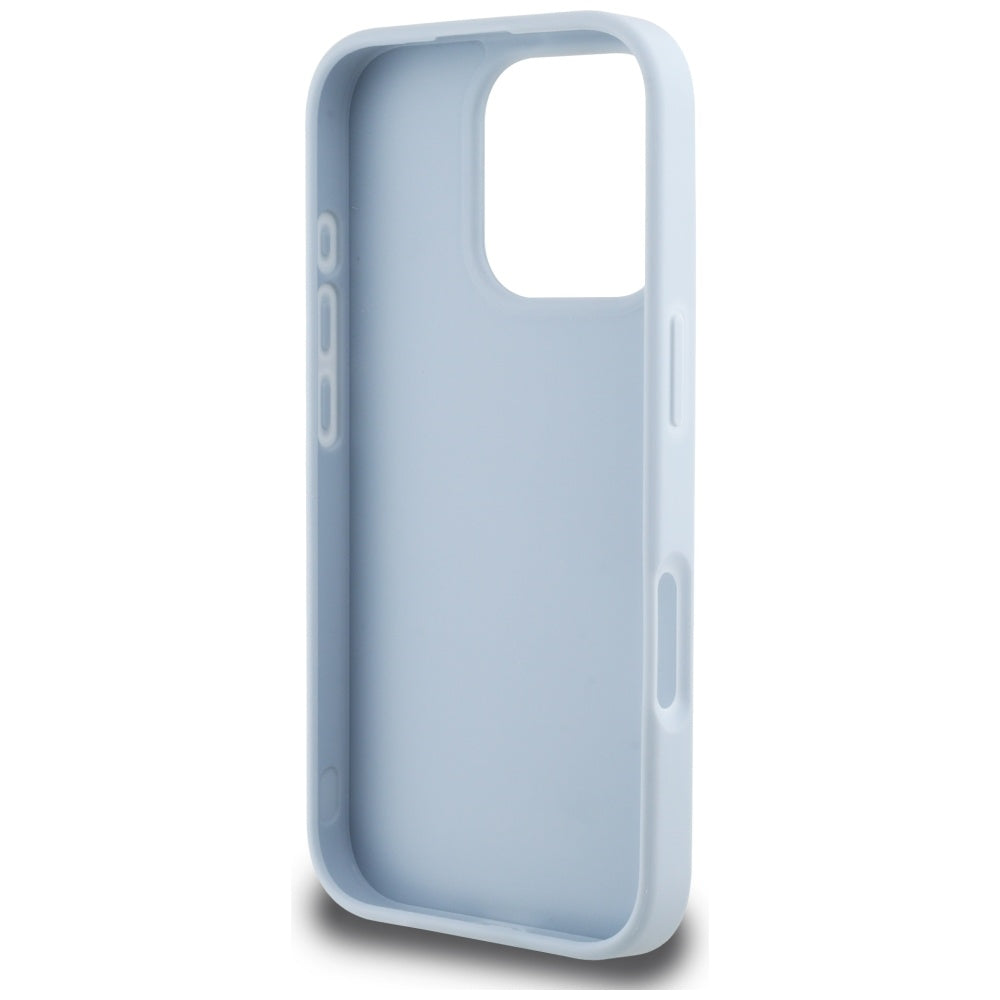 Husa pentru Apple iPhone 16 Pro Max, Guess, Grained Big 4G Logo Small Classic Logo, Albastra