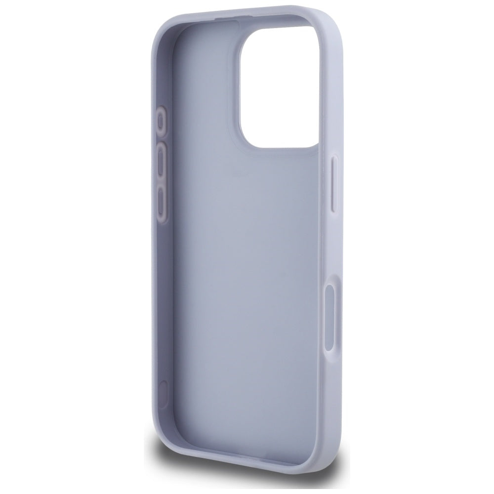 Husa pentru Apple iPhone 16 Pro Max, Guess, Hot Stamp 4G Pattern Triangle Logo, Mov Deschis