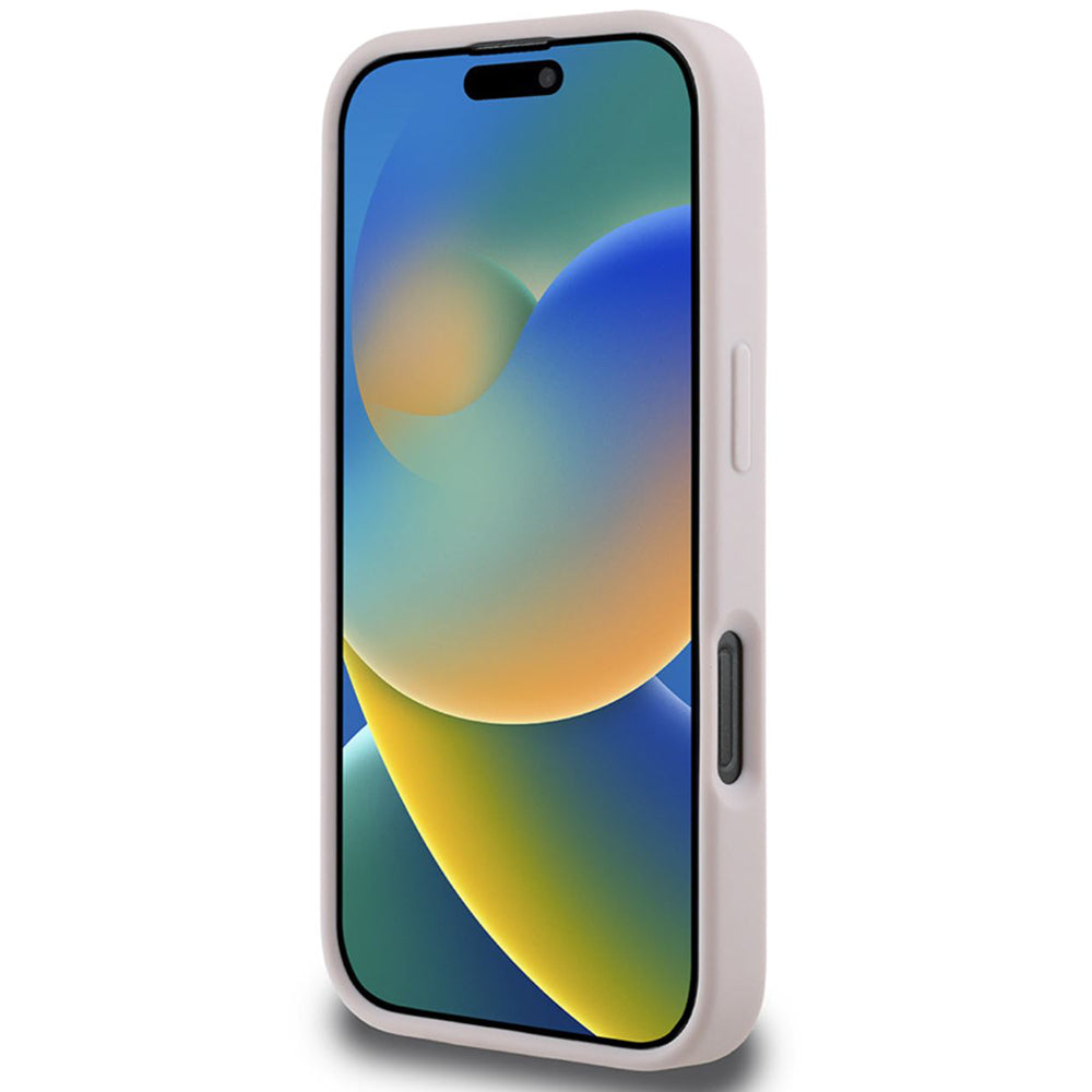 Husa pentru Apple iPhone 16 Pro Max, Guess, Quilted Metal Logo, Roz