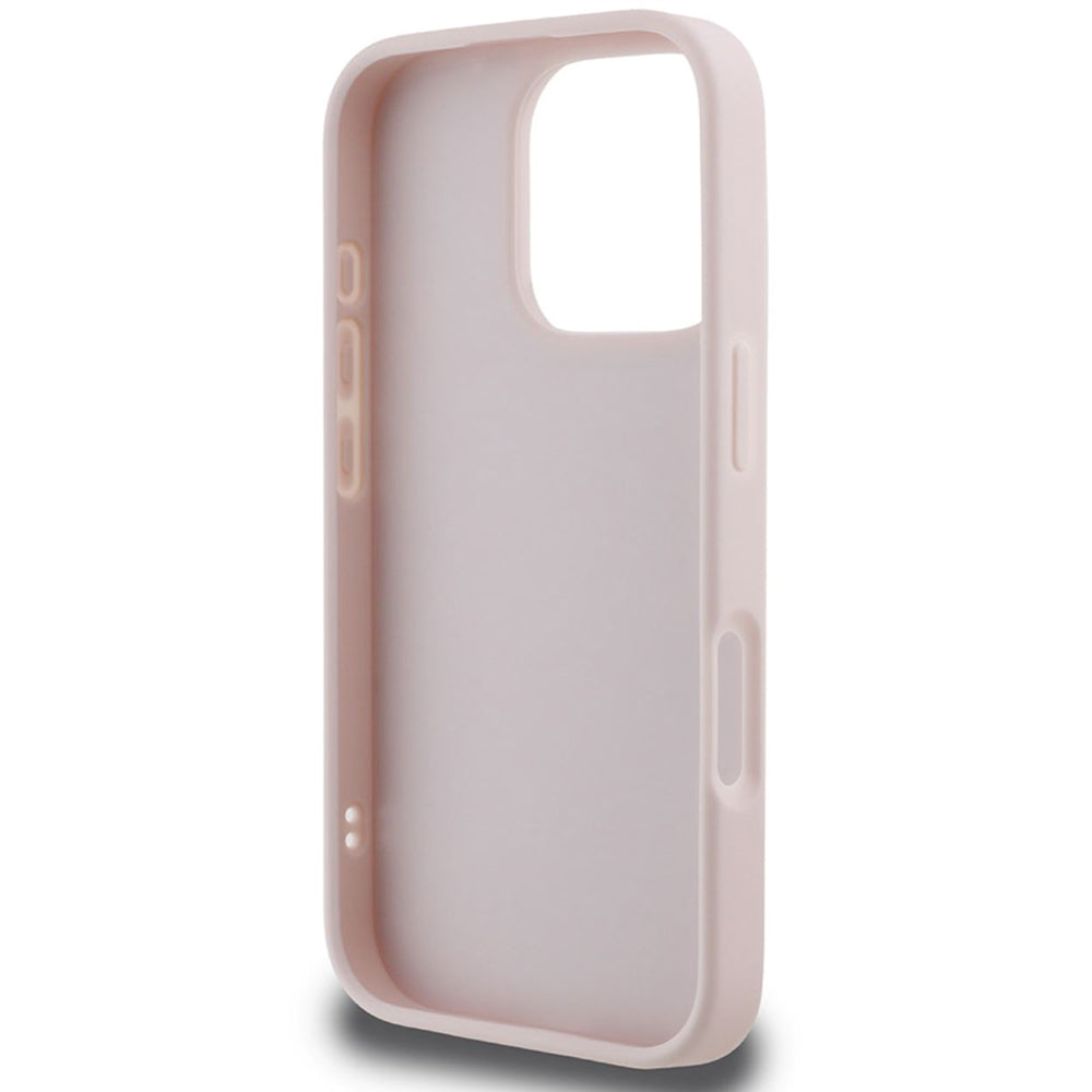 Husa pentru Apple iPhone 16 Pro Max, Guess, Quilted Metal Logo, Roz