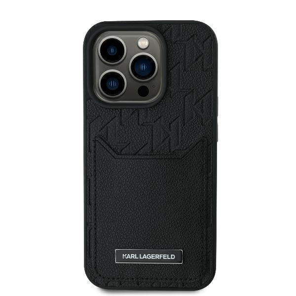 Husa pentru Apple iPhone 16 Pro Max, Karl Lagerfeld, Cardslots Monogram, Neagra