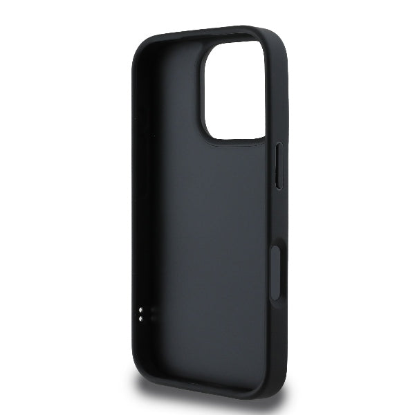 Husa pentru Apple iPhone 16 Pro Max, Karl Lagerfeld, Diagonal Quilted Script, Neagra