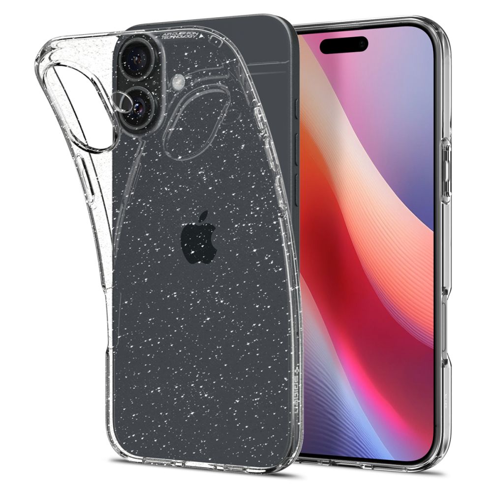 Husa pentru Apple iPhone 16, Spigen, Liquid Crystal Glitter, Transparenta ACS08192