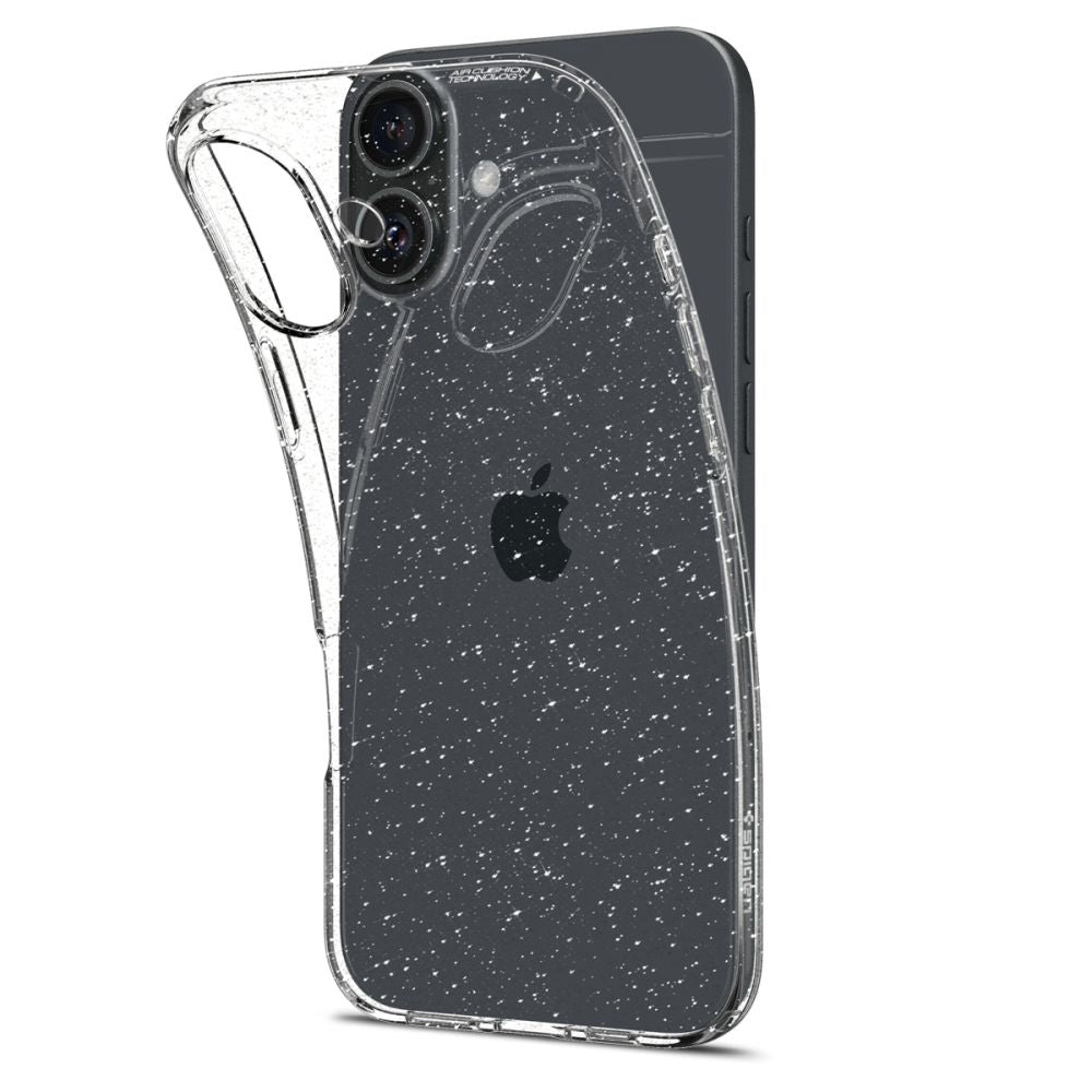 Husa pentru Apple iPhone 16, Spigen, Liquid Crystal Glitter, Transparenta ACS08192