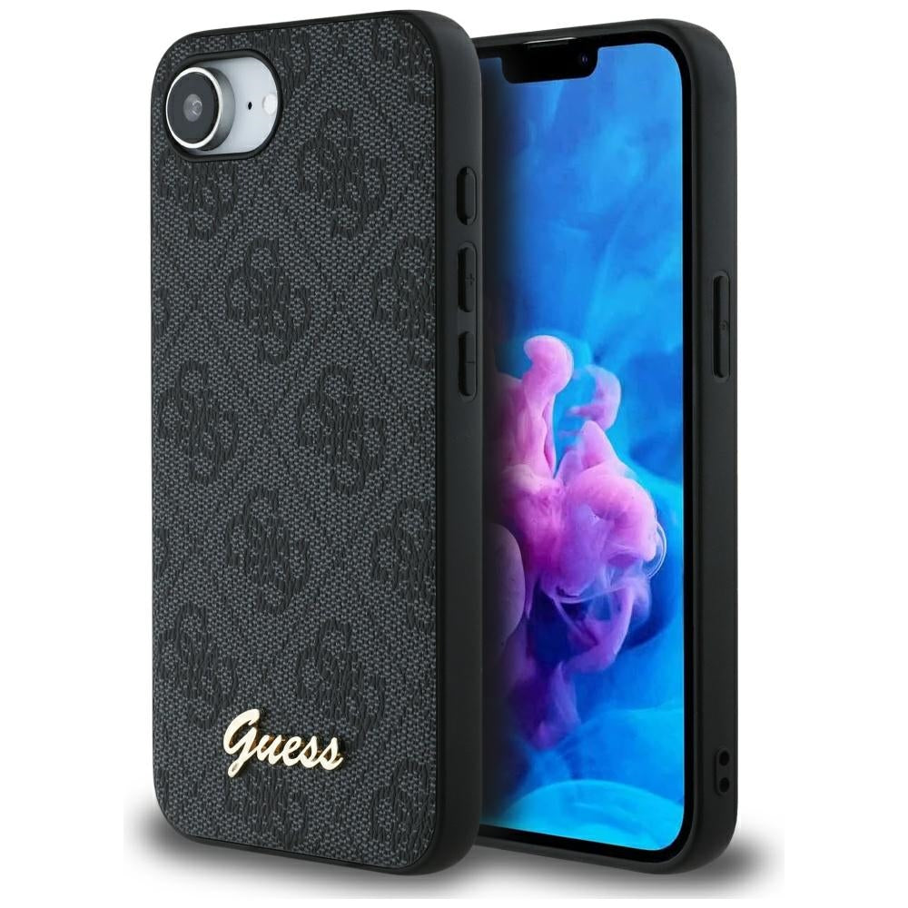 Husa pentru Apple iPhone 17e / 16e, Guess, 4G Script Logo, Neagra