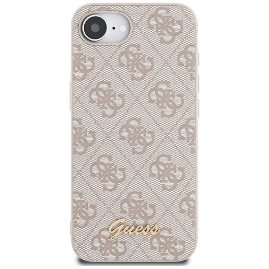 Husa pentru Apple iPhone 16e, Guess, 4G Script Logo, Roz