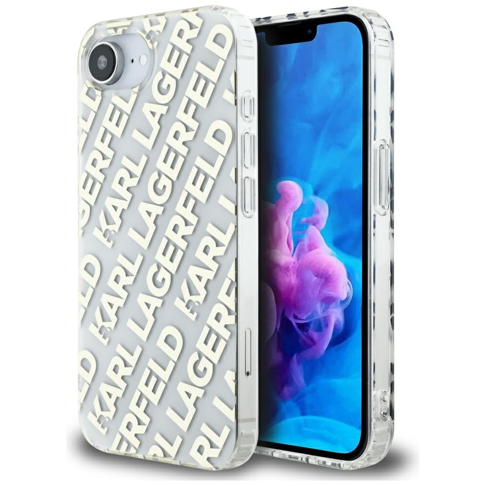 Husa pentru Apple iPhone 17e / 16e, Karl Lagerfeld, IML Luxury Gold Fullover Logo, Aurie