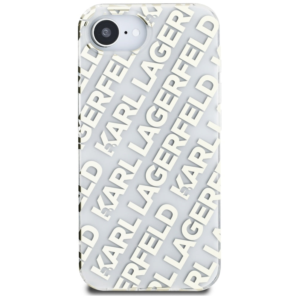 Husa pentru Apple iPhone 17e / 16e, Karl Lagerfeld, IML Luxury Gold Fullover Logo, Aurie