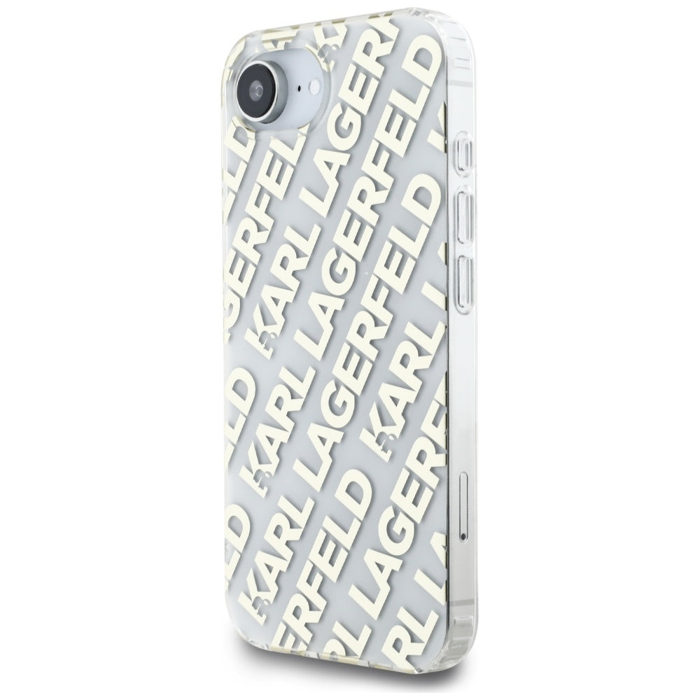 Husa pentru Apple iPhone 17e / 16e, Karl Lagerfeld, IML Luxury Gold Fullover Logo, Aurie