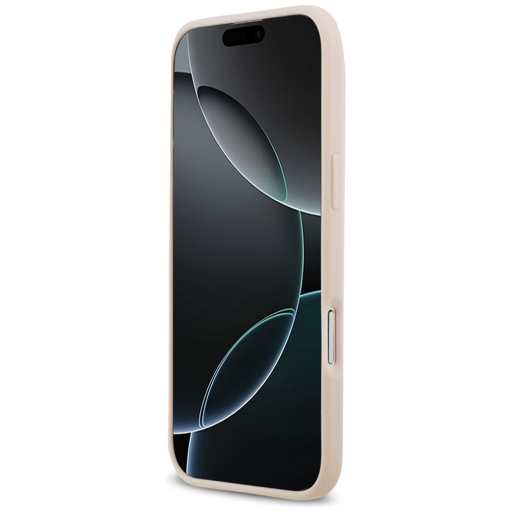 Husa pentru Apple iPhone 17 Air, Guess, 4G Grained Big and Classic Logo, Roz
