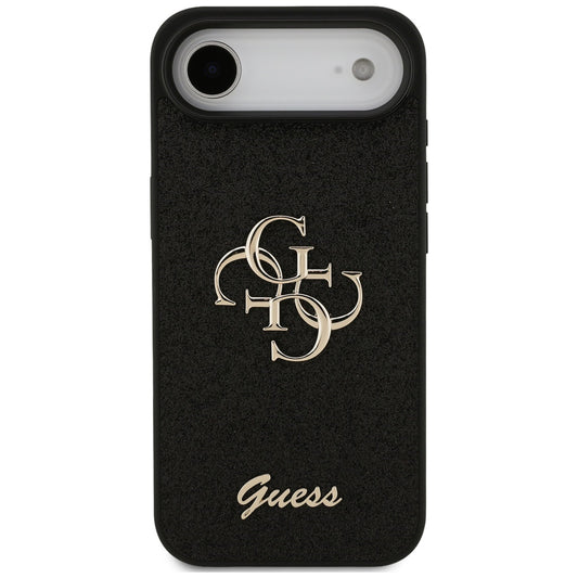 Husa pentru Apple iPhone 17 Air, Guess, Fixed Glitter Big 4G, Neagra
