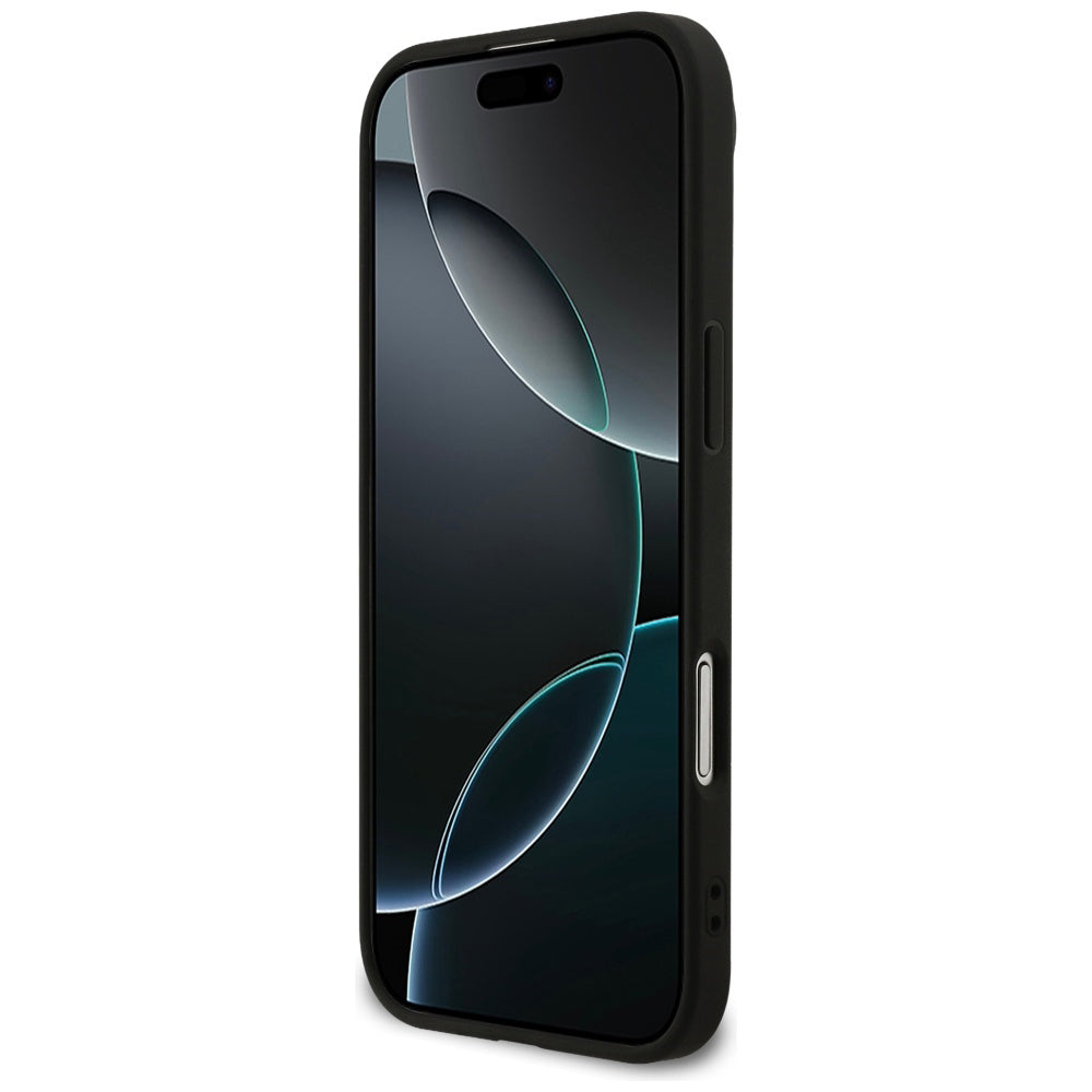 Husa pentru Apple iPhone 17 Air, Guess, Fixed Glitter Big 4G, Neagra