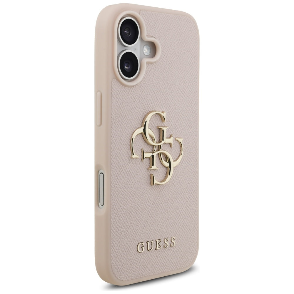 Husa pentru Apple iPhone 17, Guess, 4G Grained Big and Classic Logo, Roz