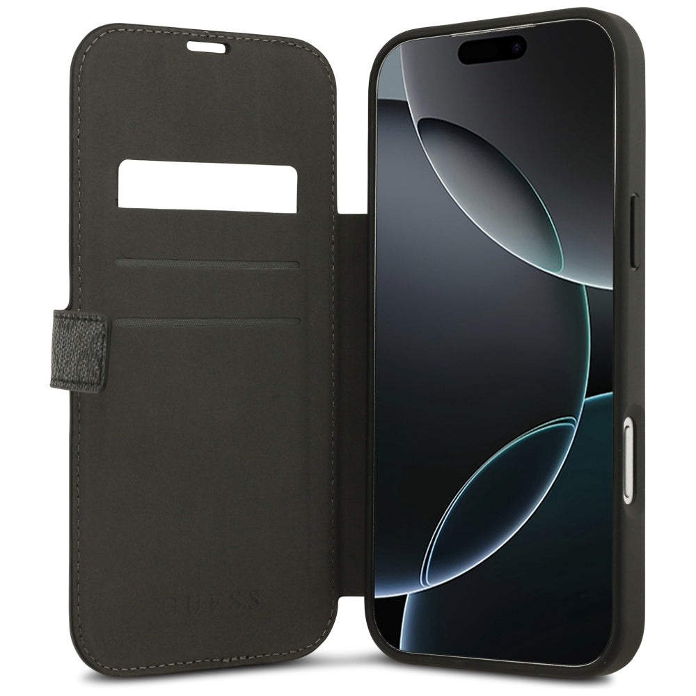 Husa pentru Apple iPhone 17, Guess, 4G Metal Logo, Neagra
