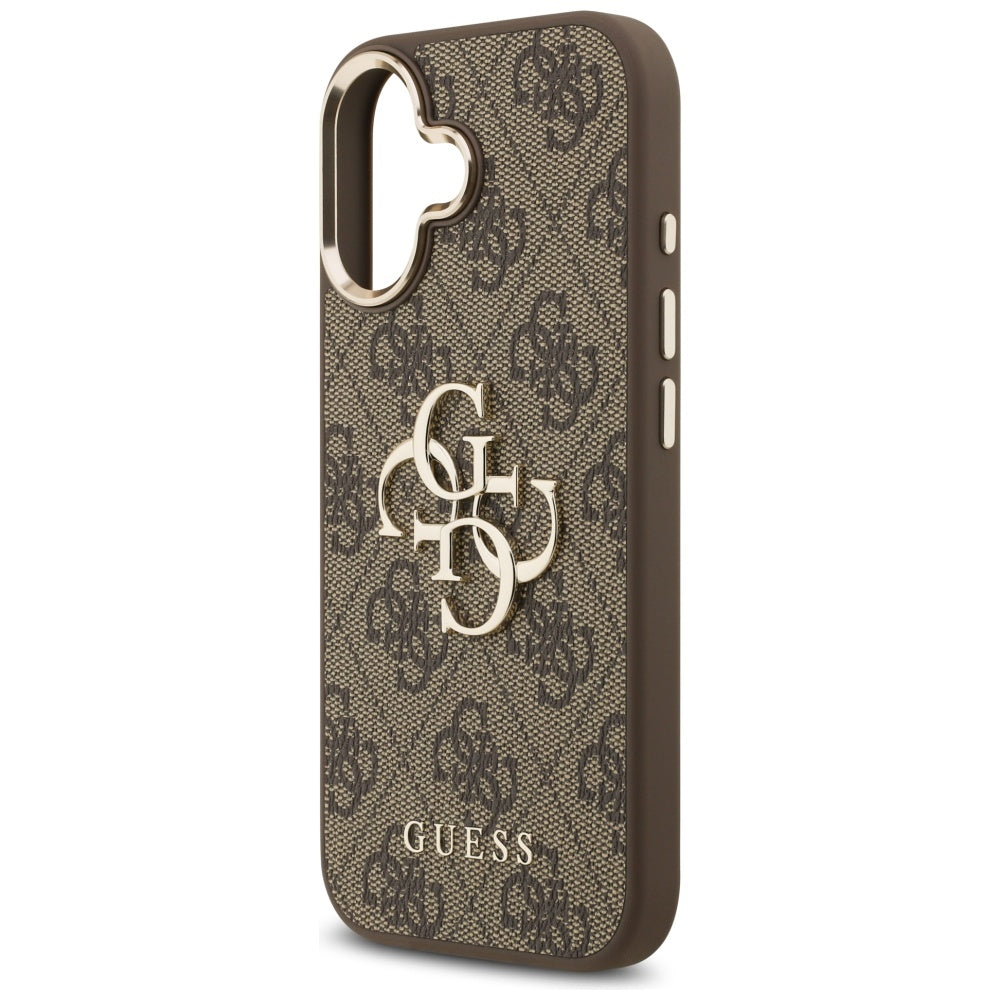 Husa pentru Apple iPhone 17, Guess, Big 4G Logo Classic, Maro Aurie