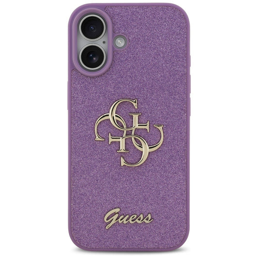 Husa pentru Apple iPhone 17, Guess, Fixed Glitter Big 4G, Mov