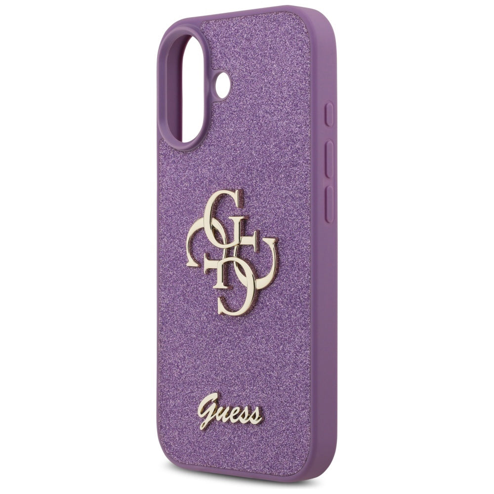 Husa pentru Apple iPhone 17, Guess, Fixed Glitter Big 4G, Mov