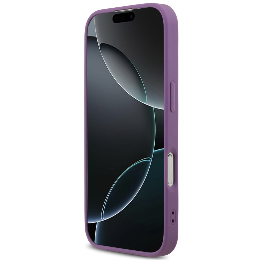 Husa pentru Apple iPhone 17, Guess, Fixed Glitter Big 4G, Mov