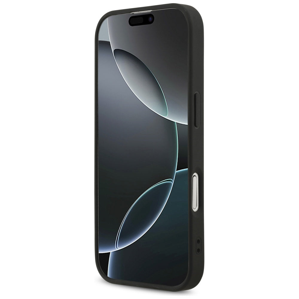 Husa pentru Apple iPhone 17, Guess, Fixed Glitter Big 4G, Neagra