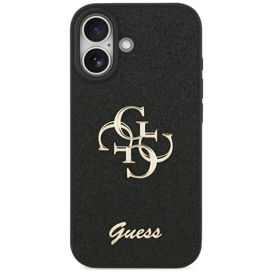 Husa pentru Apple iPhone 17, Guess, Fixed Glitter Big 4G, Neagra