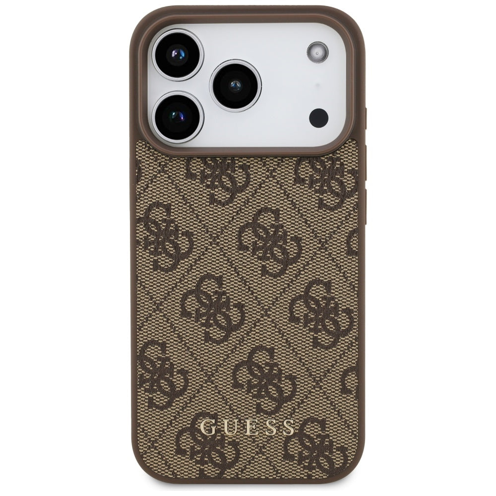 Husa pentru Apple iPhone 17 Pro, Guess, 4G Classic, Maro
