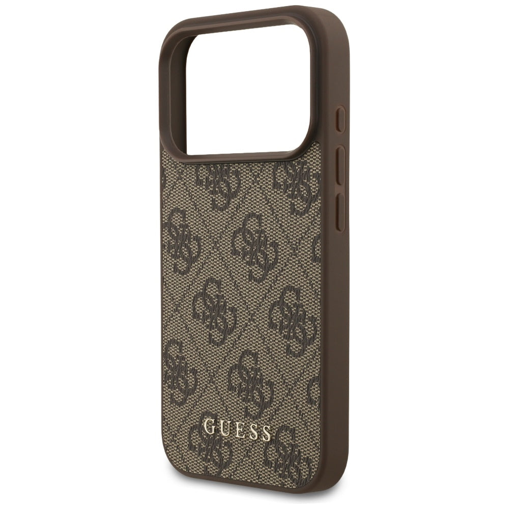 Husa pentru Apple iPhone 17 Pro, Guess, 4G Classic, Maro
