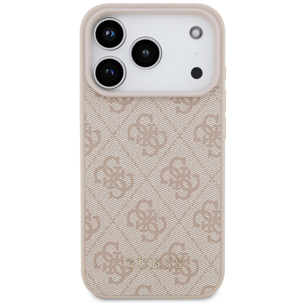 Husa pentru Apple iPhone 17 Pro, Guess, 4G Classic, Roz