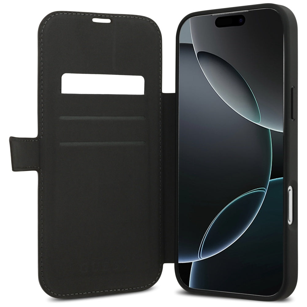 Husa pentru Apple iPhone 17 Pro, Guess, 4G Metal Logo, Maro