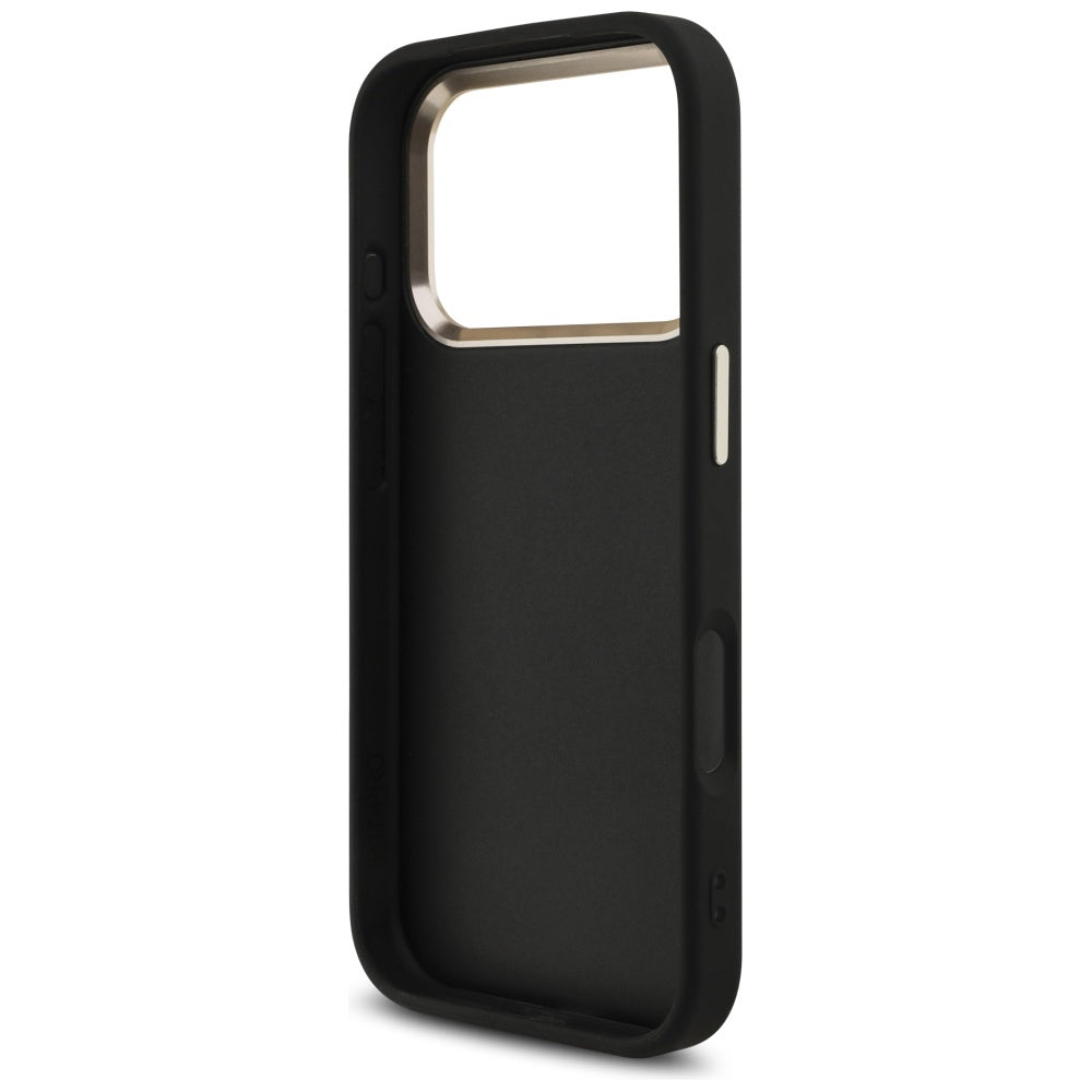 Husa pentru Apple iPhone 17 Pro, Guess, Big 4G Logo Classic, Neagra Aurie