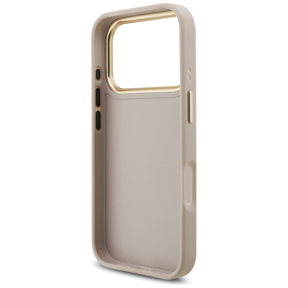 Husa pentru Apple iPhone 17 Pro, Guess, Big 4G Logo Classic, Roz Aurie